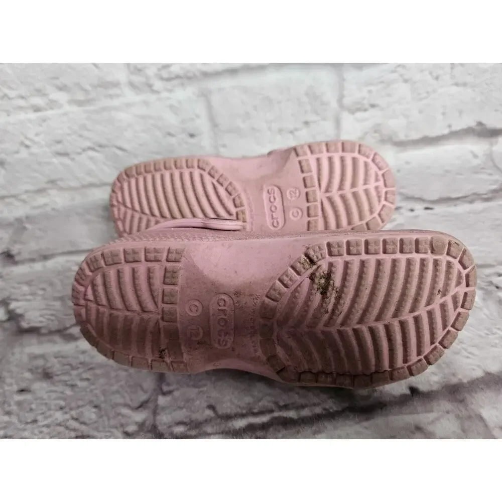 Crocs Girls Youth Size 12 Pink Sparkly Shoes